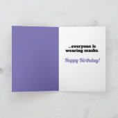 臭いファルトの誕生日カードによる猫の鼻を持つ カード (内部)