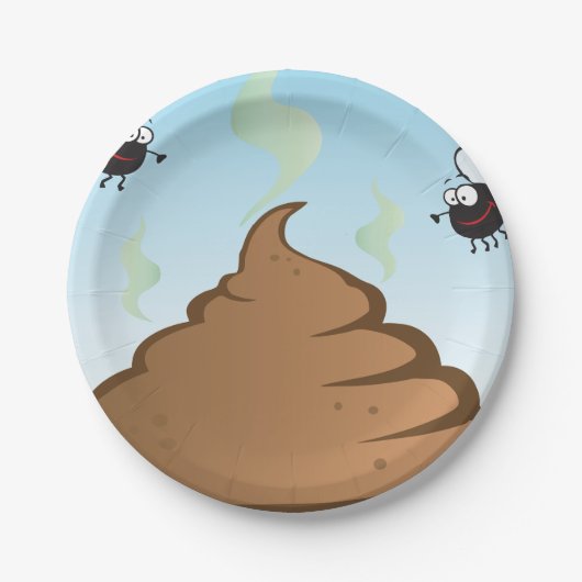 臭い山のウンチ ペーパープレート (正面)