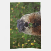 臭い春グラウンドホッグ キッチンタオル (縦)