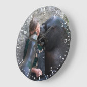 臭い濡れたキス ラージ壁時計 (傾斜)