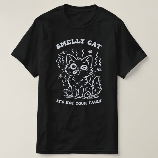 臭い猫のアイコンソング Tシャツ (デザイン正面)