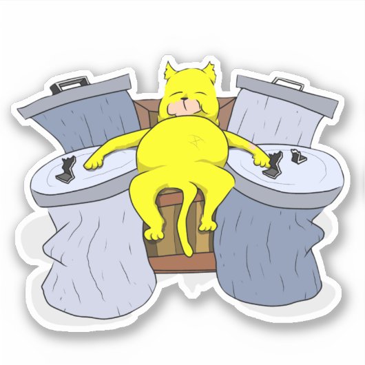 臭い猫のキング シール (正面)