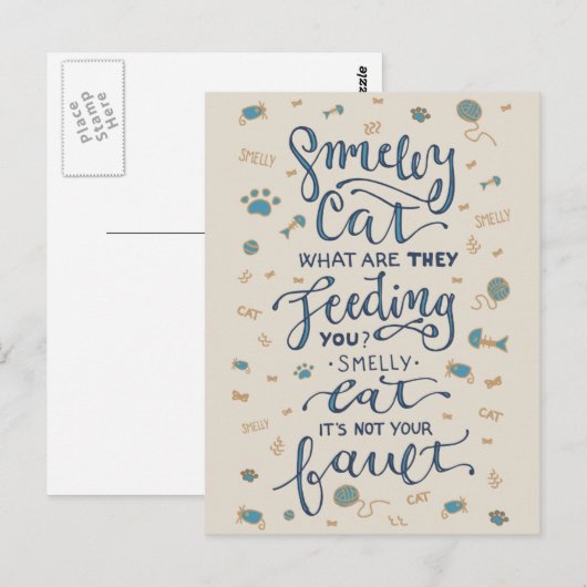 臭い猫はがき ポストカード (正面/裏面)