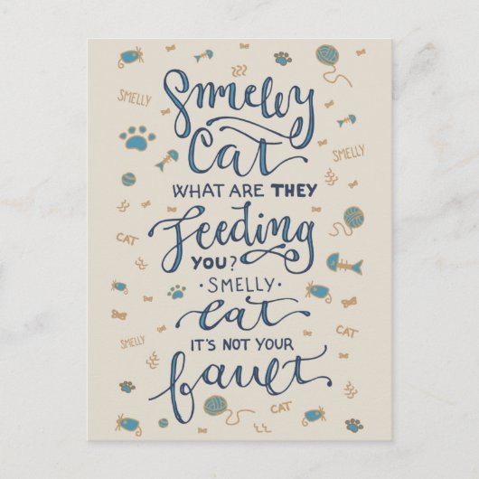 臭い猫はがき ポストカード (正面)