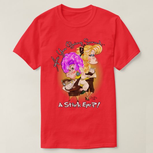 臭い目で見られているか Tシャツ (デザイン正面)