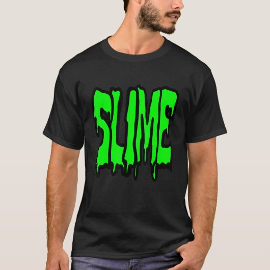 臭い緑扱いにくのホラーの粘液 Tシャツ (正面)