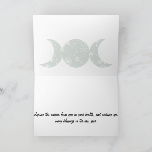 至の挨拶-異教のな休日の挨拶状 シーズンカード (内部)