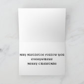 至る所で後を追のクリスマスを祈る シーズンカード (内部)