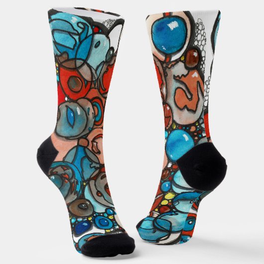 至る所で青い泡 ソックス (傾斜あり)