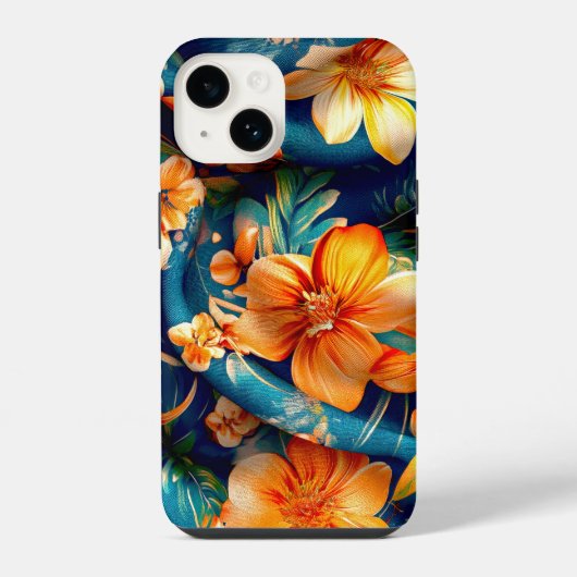 至る所にオレンジの花 iPhoneケース (裏面)