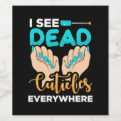 至る所に爪の甘皮が見える ワインラベル (シングルラベル)