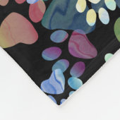 至る所に足跡 フリースブランケット (角)