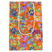 至る所に足跡 ミディアムペーパーバッグ (裏面)