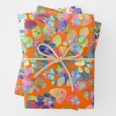 至る所に足跡 ラッピングペーパーシート (インサイチュ)