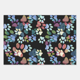 至る所に足跡 ラッピングペーパーシート