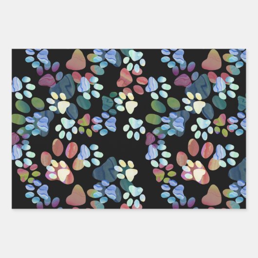 至る所に足跡 ラッピングペーパーシート (正面)