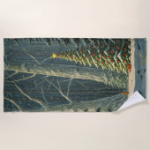 至スプルースのクリスマス ビーチタオル (正面)