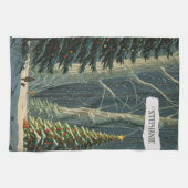 至スプルースパーソナライズされたクリスマス キッチンタオル (横)