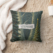 至スプルースパーソナライズされたクリスマス クッション (ブランケット)