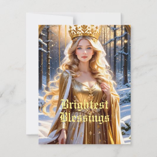 至ユール（キリスト降誕祭）異教のウィッカ信者アサトゥルヘザーテンホリデイ シーズンカード (正面)