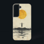 至反射電話ケース SAMSUNG GALAXY S22ケース<br><div class="desc">静けさと穏やかな内省を思い起こさせるミニマルシーンの穏やかな水の上に孤独な太陽が反射する。</div>