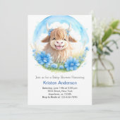 至福お洒落の高地カウボーイ赤ちゃんシャワー 招待状 (スタンド正面)