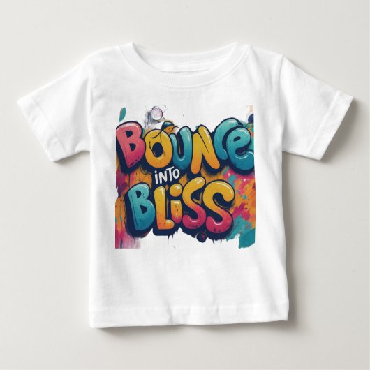 至福に跳ね上がる ベビーTシャツ (正面)