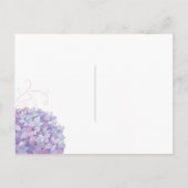 至福のアジサイの結婚式の日付を保存 案内ポストカード (裏面)