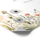 至福のカラフルボホワイルドフラワー結婚ズへようこそ ポスター (角)