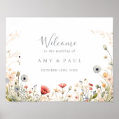 至福のカラフルボホワイルドフラワー結婚ズへようこそ ポスター (正面)