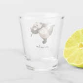 至福のパンダにおいがする花の漫画 ショットグラス (裏面)