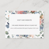 至福のフローラダスティブルーと緑のウェブサイト エンクロージャーカード (正面)