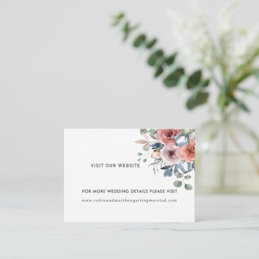 至福のフローラダスティブルーのウェブサイト(またはその他) エンクロージャーカード (スタンド正面)