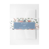 至福のフローラ、ほこりっぽい青と緑結婚の 招待状ベリーバンド (正面例)