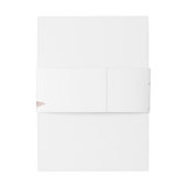 至福のフローラ、ほこりっぽい青と緑結婚の 招待状ベリーバンド (裏面例)