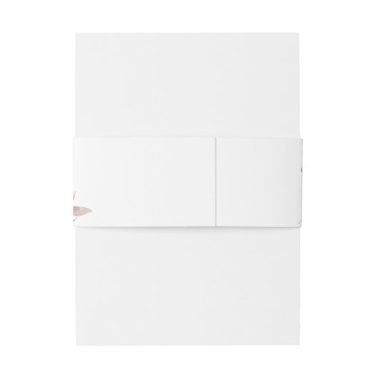 至福のフローラ、ほこりっぽい青と緑結婚の 招待状ベリーバンド (裏面例)