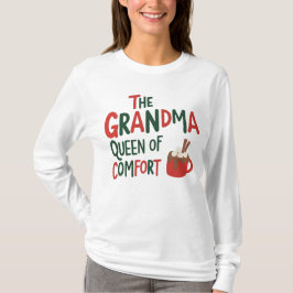 至福のホットココアおばあちゃんクイーン Tシャツ