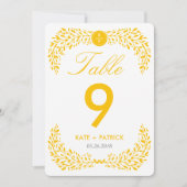 至福のラウレル両面テーブルナンバーカード 招待状 (正面)