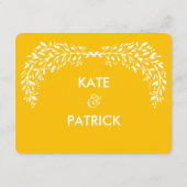 至福のラウレル 編集可能なカラー封筒カード エンクロージャーカード (裏面)