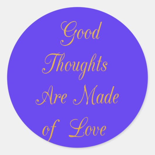 至福のリフレクション:愛の良い思い ラウンドシール (正面)