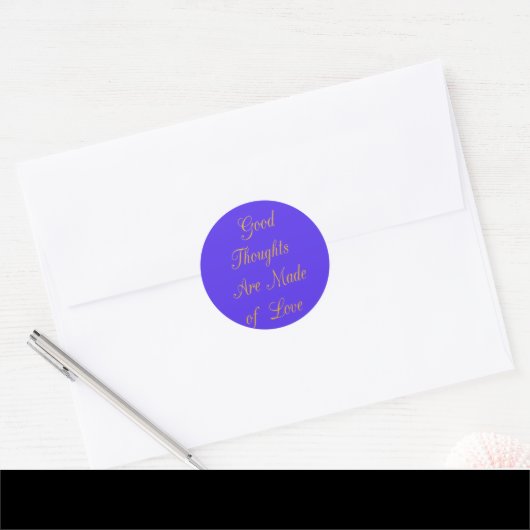 至福のリフレクション:愛の良い思い ラウンドシール (封筒)