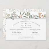 至福の恵みの植物学結婚のリハーサル 招待状 (正面/裏面)