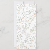 至福の恵みボタニカル結婚のメニューカード 招待状 (裏面)