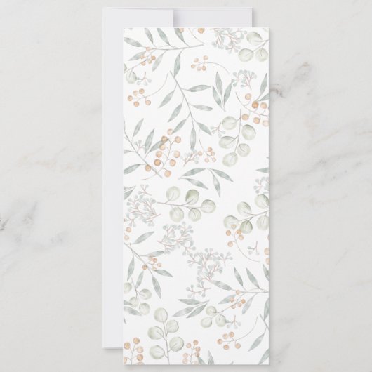 至福の恵みボタニカル結婚のメニューカード 招待状 (裏面)