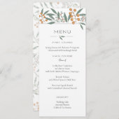 至福の恵みボタニカル結婚のメニューカード 招待状 (正面/裏面)
