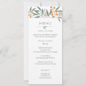 至福の恵みボタニカル結婚のメニューカード 招待状 (正面)