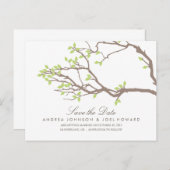 至福の枝の結婚式の日付ポストカードを保存 案内ポストカード (正面/裏面)