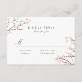 至福の枝の結婚式RSVP 出欠カード