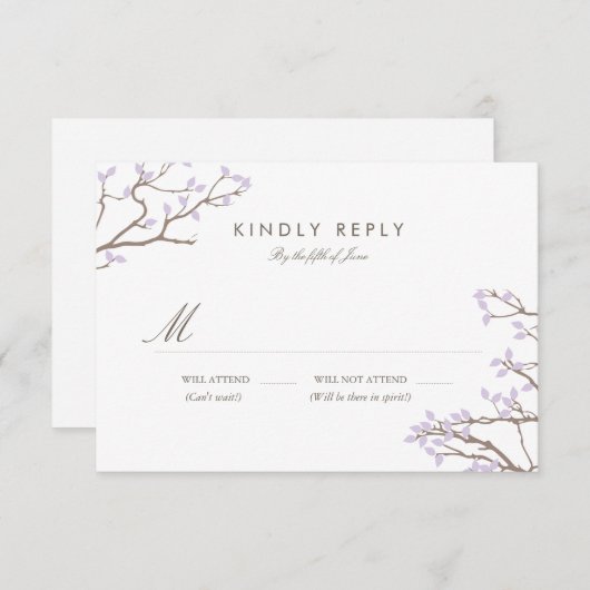 至福の枝RSVP 出欠カード (正面/裏面)
