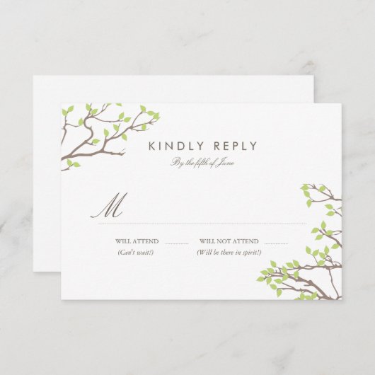 至福の枝RSVP 出欠カード (正面/裏面)